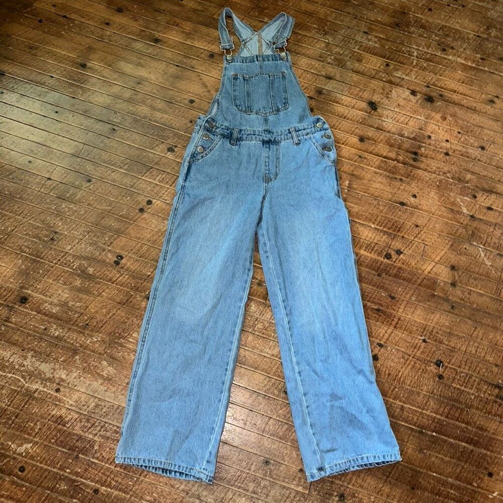 RSQ distressed denim kidcore M relaxed classic overalls